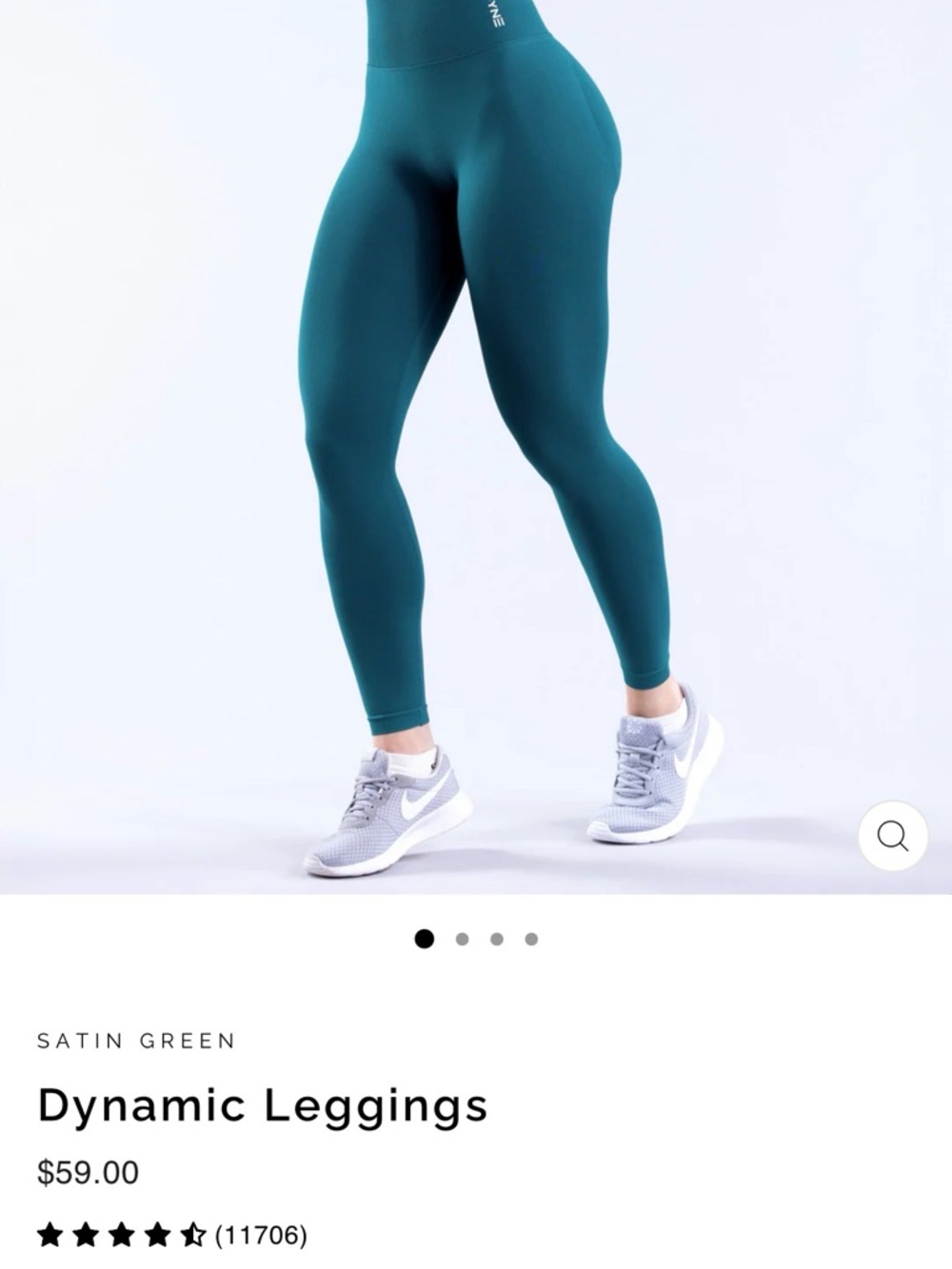 Dynamic Leggings in Satin Green - Performance High-Waist Leggings